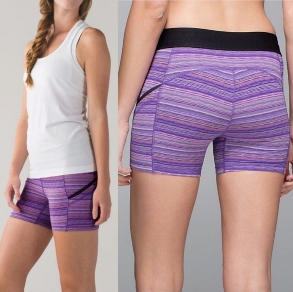 LULULEMON What The Sport Short Pink Space Dye Twist Iris Flower Pink 6 - Picture 12 of 13
